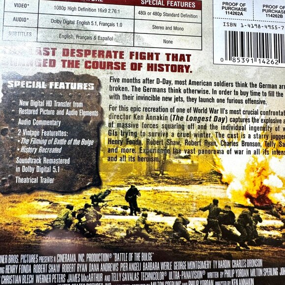 Battle of the Bulge Blu-ray Disc NEW SEALED - Picture 3 of 6